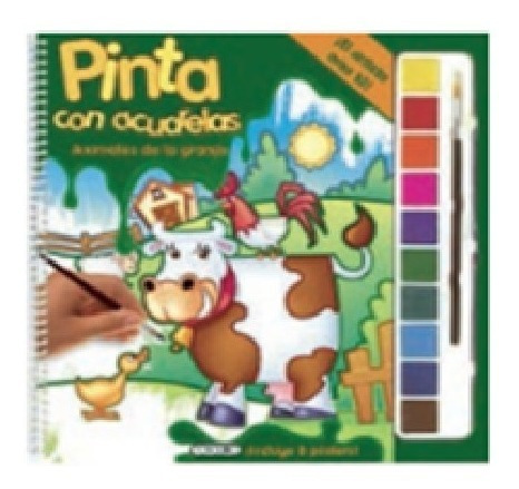 Libro Pintar Con Acuarelas, Animales De Granja