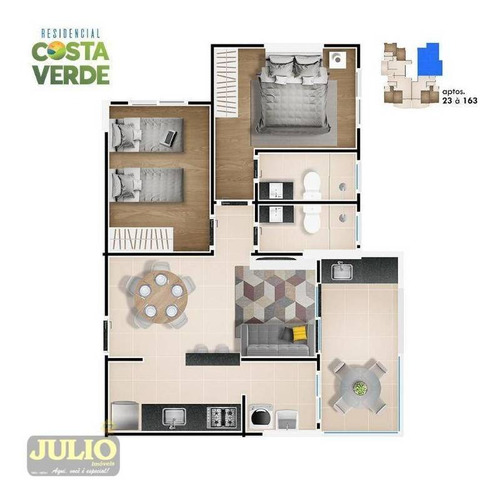 Imagem 16 de 20 de Apartamento Com 2 Dormitórios À Venda - Vila Atlântica - Mongaguá/sp - Ap1098