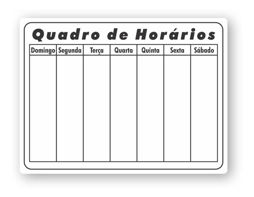 Quadro Planejamento Mensal - Planner - Horario 02