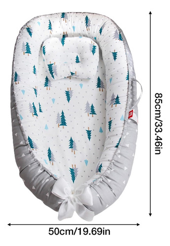 Nido Colecho Para Bebés Cuna Portátil Cama Con Almohadas