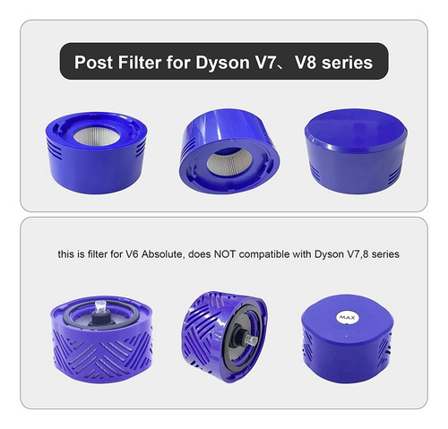 Para Dyson V7 V8 Animal Y Absolute Lavable Prefiltros Pos