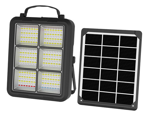 Foco Led 400w Portátil Solar Recargable Panel Sola Extraíble
