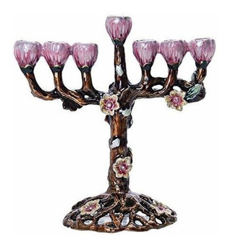 Yu Feng 7 Rama Hanukkah Menorah Candelabros Arbol De Flores