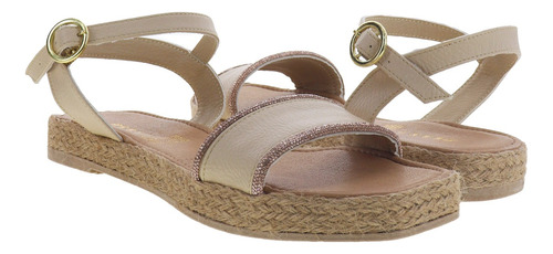 Sandalias Flatform Elegantes Yute Mujer Erez