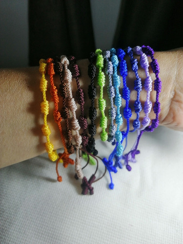 Imagen 5 de 10 de Denarios, Decenarios Pulsera En Hilo Terlenca Para Recuerdos