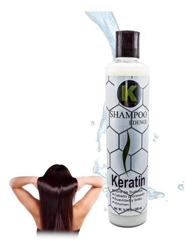  Shampoo Keratin Edengi 500 Ml Para Cabellos Procesados