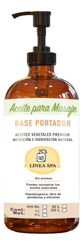 Aceite Vegetal Para Masaje Base Portador 1 Litro Sane