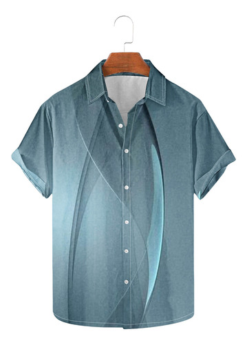 Blusa Casual S Con Cuello De Alta Calidad Con Botones Estamp
