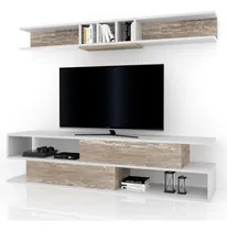 Comprar Mesa De Tv Led Lcd Rack Modulo Mueble Estante La Font Color Marrón Claro