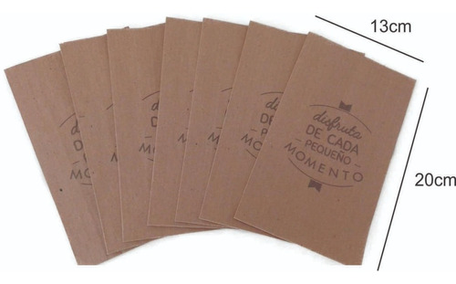 25 Bolsas Papel Kraft Impresas  13x20cm Para Souvenir