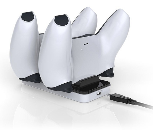 Base Carga Juega Controles Ps5 Dock Doble Estacion Dual Usb
