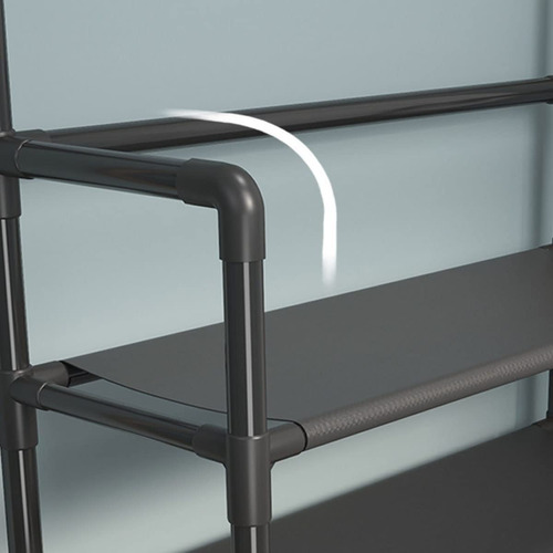Perchero Closet Rack Ropero Zapatera 4 Niveles 60 Cm Ancho Color Blanco