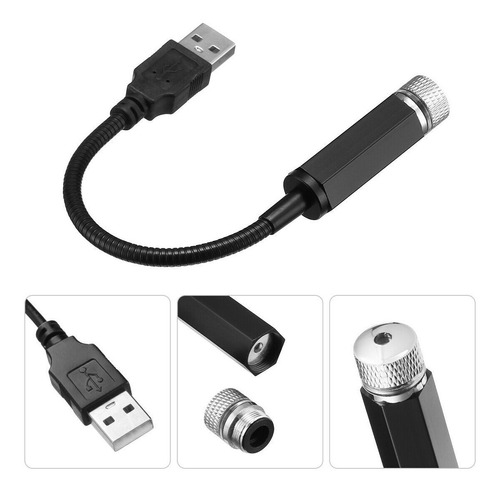 Lámpara Usb 5v Proyector Led Luz Ambiental Estrellas Rojas