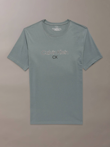 Playera Verde De Pijama Cuello Redondo Calvin Klein Hombre