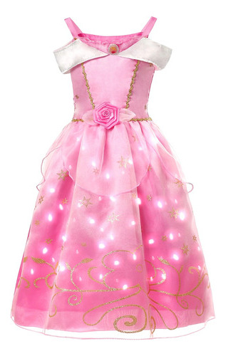 Vestido De Princesa 3d Para Niña  Elsa Anna Aurora  Fiesta I