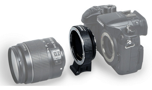 Imagem 4 de 7 de Adaptador Commlite Lente Ef/ef-s Para Câmera M4/3 Com Af