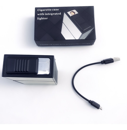Cigarrera Con Encendedor Electrónico Usb 2 En 1
