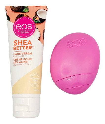 Dúo Crema Para Manos Eos Hand Cream Olor A Coco