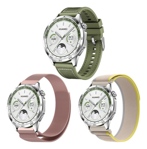 3 Correas De 22mm Mixto Para Huawei Watch Gt4 Gt3 Gt 4 3 Pro