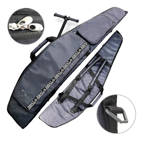 Imagen 2 de 10 de Funda Para Rifle Pcp Bolsillo Para Inflador Acolchada 125 Cm