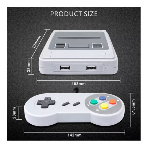 Imagen 6 de 7 de Mini Consola De Videojuegos Retro 2 Controles