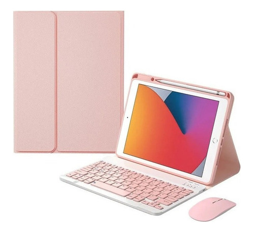 Funda Con Teclado Ratón Ñ Para iPad 10.2 9ª 8ª 7ª Generación