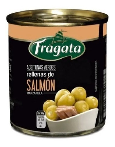 Aceitunas Rellenas Con Salmon Fragata 200g España - Pack X 6