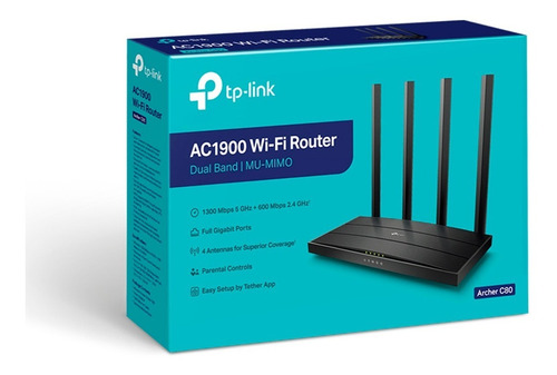 Access point TP-Link Archer C80 V1 negro 110V/220V