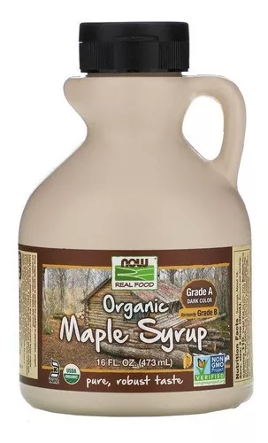 Real Food, Organic Maple Syrup, Grade A, Dark Color, 16 fl oz (473 ml)