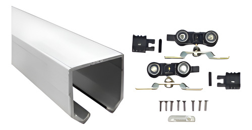 Kit Carretillas C/ Freno C/ Riel 1.5m P/ Puertas Corredizas