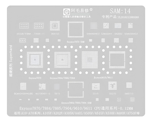 Stencil Sam 14 Amoe Compatible Con Samsung A10-a70 / A20e