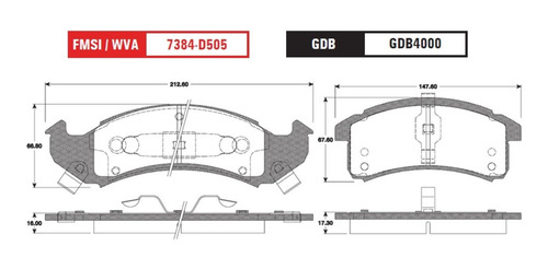 Balatas Trw Delanteras Gm Lumina 1992 A 1993