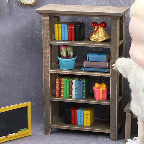 2 Estantería De Casa De Muñecas En Miniatura A Escala 1:12