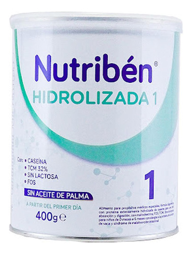 Fórmula Infantil Nutribén Hidrolizada Láctea 1 X 400 Gr