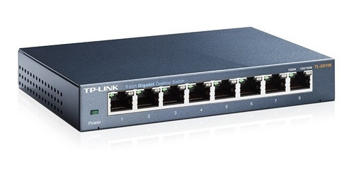 Switch 8 Bocas Gigabit Tp-link Tl-sg108 Acero Metalico