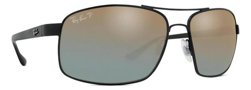 Gafas de sol polarizadas Ray Ban RB3604ch 002/j0, negro, azul, degradado