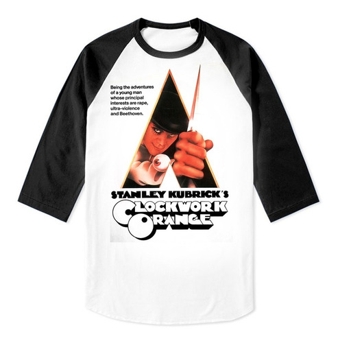 La Naranja Mecánica Película Playera Raglan Stanley Kubrick