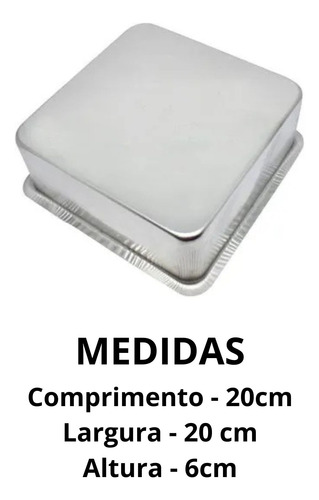 Forma Quadrada Com Fundo Fixo 20x20x6