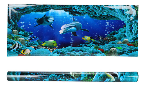 Póster Decorativo De Fondo De Pecera Con Forma De Mundo Mari
