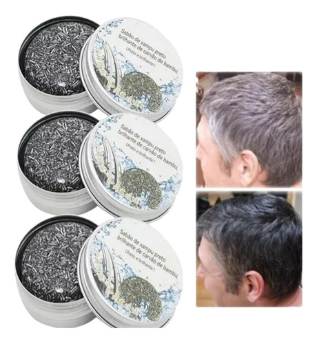 3 Barra De Champú Para Cabello De Nova Jabón Para Negro