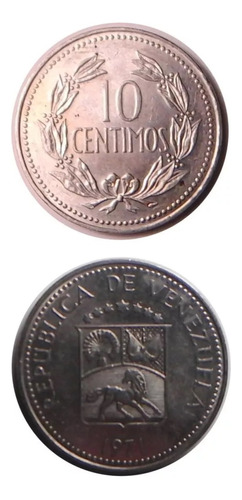 Moneda De 10 Céntimos 1971 Venezuela