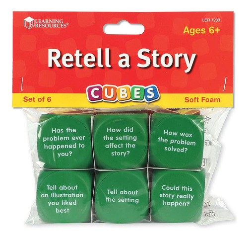 Juego De 6 Cubos De Espuma Retell A Story De Toy Learning Re