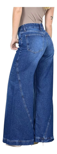 Pantalón Wide Leg Jean Palazzo Denin Mujer