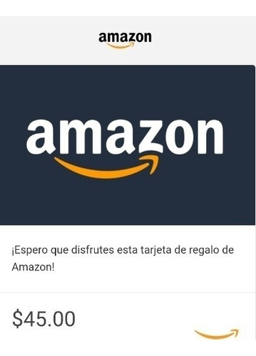 Tarjeta Amazon Gift Card 45 Dólares Usa - Código Original