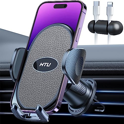 Htu Car Vent Phone Mount, 2)sturdy Hook Clip  360° Rota