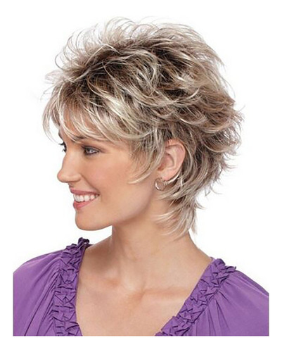 2025 Pelucas Cortas Marrones Sintéticas For Mujer Cabello