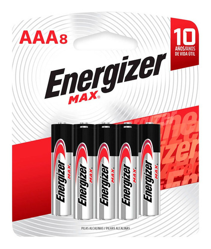 Pack De Pilas Energizer Max E92bp8 Aaa X8 Unidades