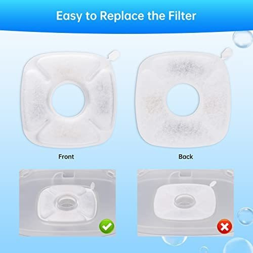 Vafr Mini Filtros De Fuente De Agua Para Gatos Y Esponjas De