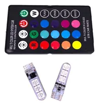 Comprar Kit 20, Focos T10 Rgb-6 Led Con Estrobo Control Remoto