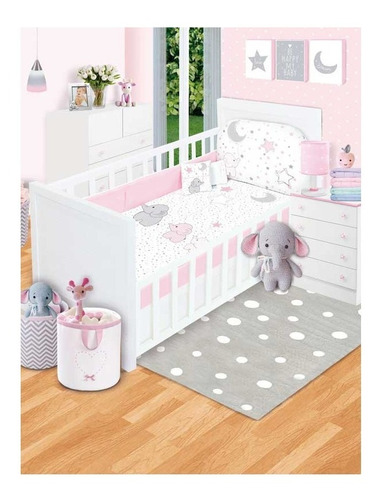 Set De Edredón Para Cama Cuna Corral Modelo Estrellitas